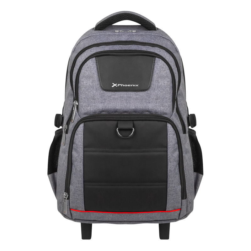 Mochila con ruedas trolley phoenix discovery g para portatil 17 pulgadas gris