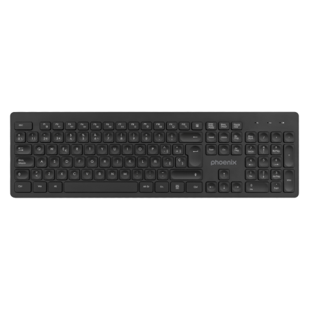 Teclado inalambrico qwerty phoenix k200 negro delgado