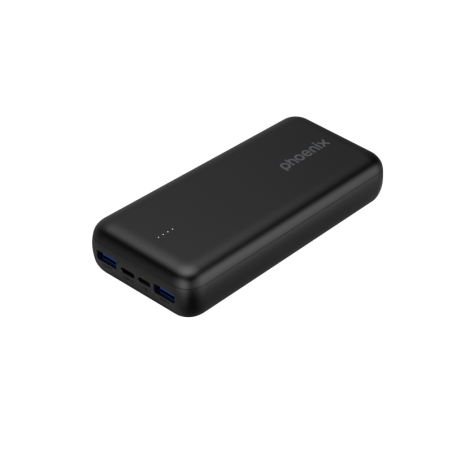 Phoenix powerbank bateria externa 20000mah con 2 usb carga rapida y 1 usb tipo c pd