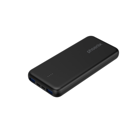 Phoenix powerbank bateria externa 10000mah con 2 usb carga rapida y 1 usb tipo c pd