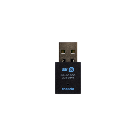 Nano adaptador phoenix receptor de red wifi bluetooth 2 en 1 650mbps dual band