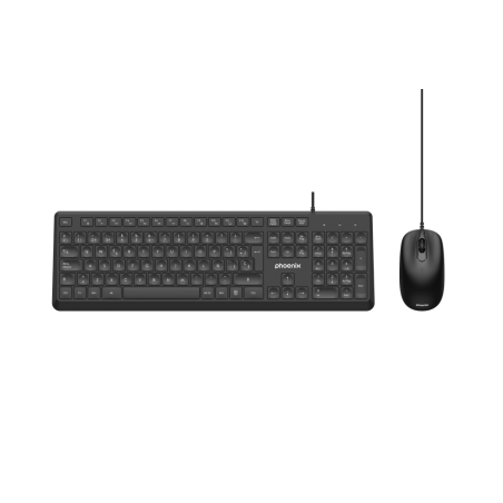 Phoenix combo teclado multimedia + raton con cable usb 1200dpi