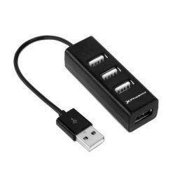 Hub usb portatil phoenix 4 puertos usb 2.0 cable conector usb flexible diseno compacto