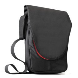 Bandolera o mochila poliester hasta 14 pulgadas negra