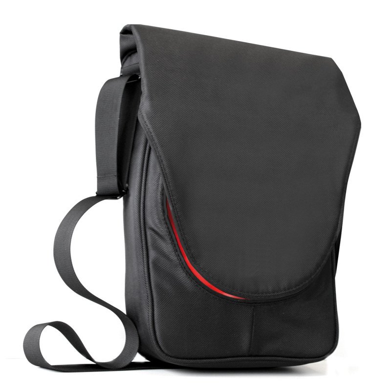 Bandolera o mochila poliester hasta 14 pulgadas negra