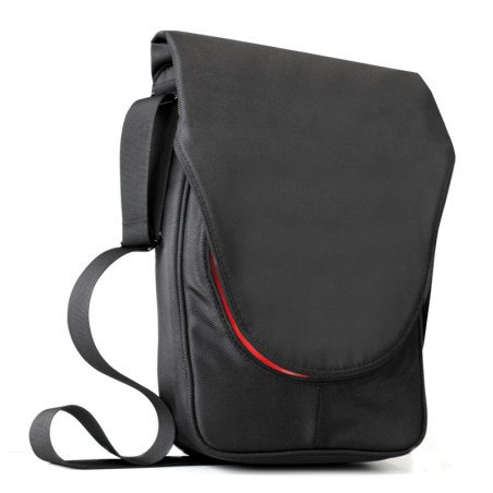 Bandolera o mochila poliester hasta 14 pulgadas negra