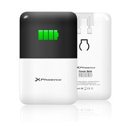 Cargador ac + bateria portatil 2 en 1 phoenix power bank 3000 ma ipad - iphone - tablet - moviles - smartphones - mp4 - gps - cu