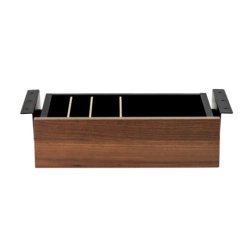 Cajon phoenix para escritorio artisan combinacion negro y madera nogal