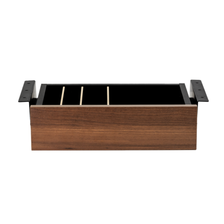 Cajon phoenix para escritorio artisan combinacion negro y madera nogal