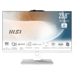 Ordenador all in one msi am242p - 2202eu core 7 - 150u - 16gb - ssd 512gb - 23.8 pulgadas fhd - freedos blanco