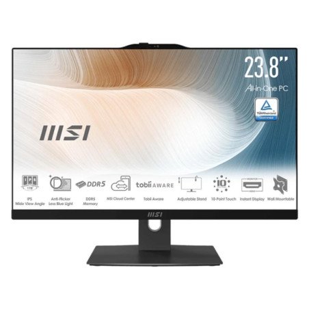 Ordenador all in one msi am242tp - 2231eu core 7 - 150u - 16gb - ssd 512gb - 23.8 pulgadas fhd - w11p