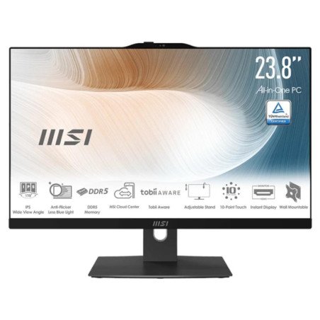 Ordenador all in one msi am242p - 1289es core 5 - 120u - 16gb - ssd 512gb - 23.8 pulgadas fhd - freedos