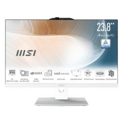 Ordenador all in one msi am242tp - 2022xeu core 5 - 120u - 16gb - ssd 512gb - 23.8 pulgadas - freedos blanca