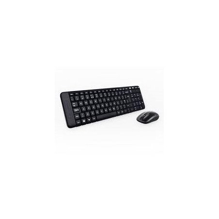 Teclado + mouse logitech mk220 optico wireless inalambrico usb negro