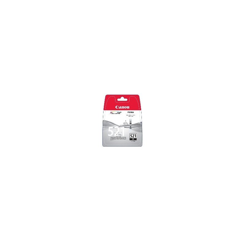 Cartucho tinta canon cli 521bk negro 9ml pixma 3600 - 4600 - 4700 - mp540 - 550 - 560 - 620 - 630 - 640 - 980 - mx860 - 870 blis