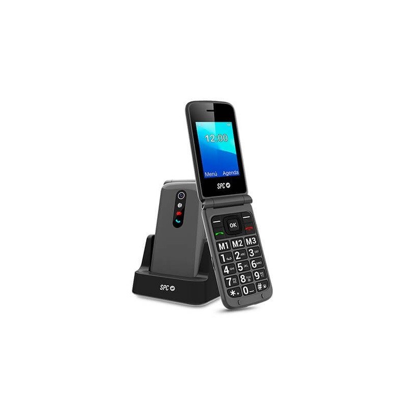 Telefono movil spc stella 2 titanium tipo tapa - dual sim - 2.4 pulgadas - radio - bluetooth - boton sos