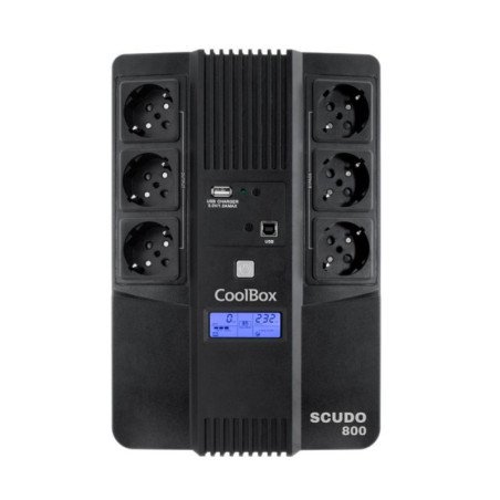 Sai coolbox scudo3 800va lcd 6 enchufes schuko