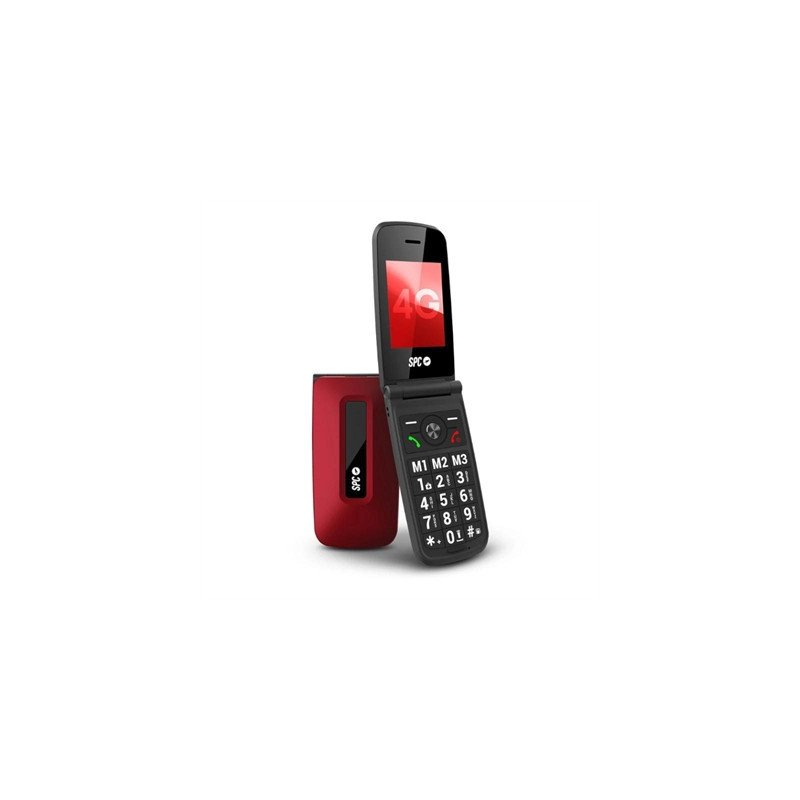 Telefono movil spc 2342r titan 4g - 2.4 pulgadas - micro sd - radio fm - bt - rojo