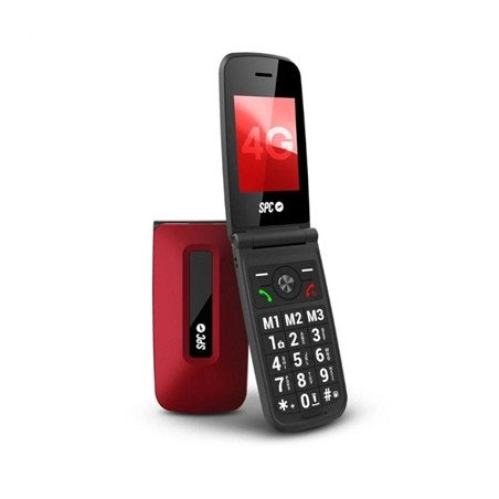 Telefono movil spc 2342r titan 4g - 2.4 pulgadas - micro sd - radio fm - bt - rojo