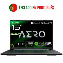 Portatil gigabyte aero x16 2wha3ptc65ah r9 - 370hx - 32gb - ssd 1tb - rtx 5070 8gb - 16 pulgadas - w11h portugues