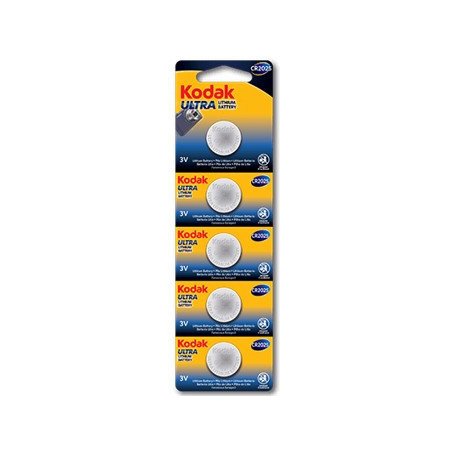 Blister pilas kodak boton litio ultra cr 2025 blister carton perforado - 5 pilas
