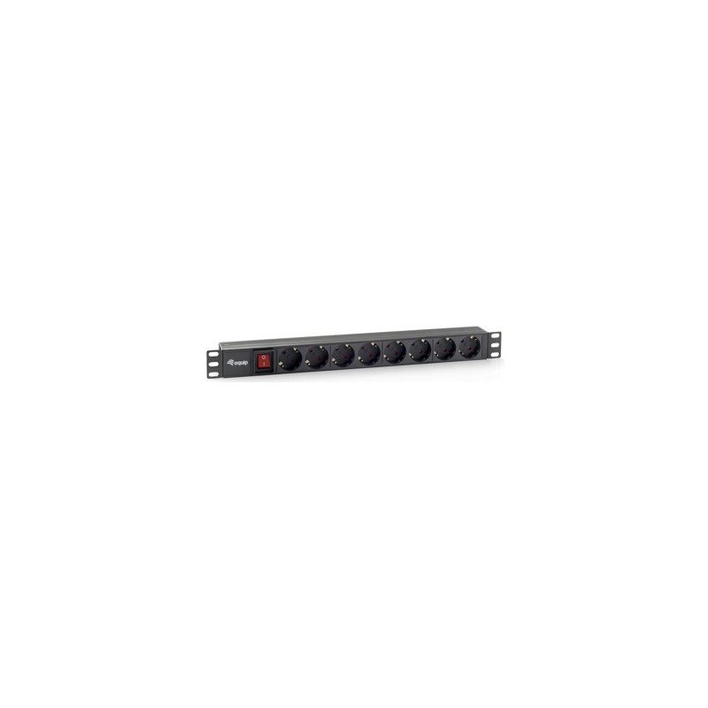 Regleta equip rack 19 pulgadas 1u 8 tomas 3500w interruptor 1.8m