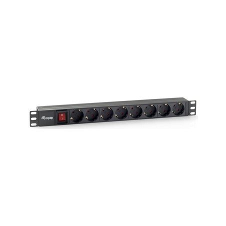 Regleta equip rack 19 pulgadas 1u 8 tomas 3500w interruptor 1.8m
