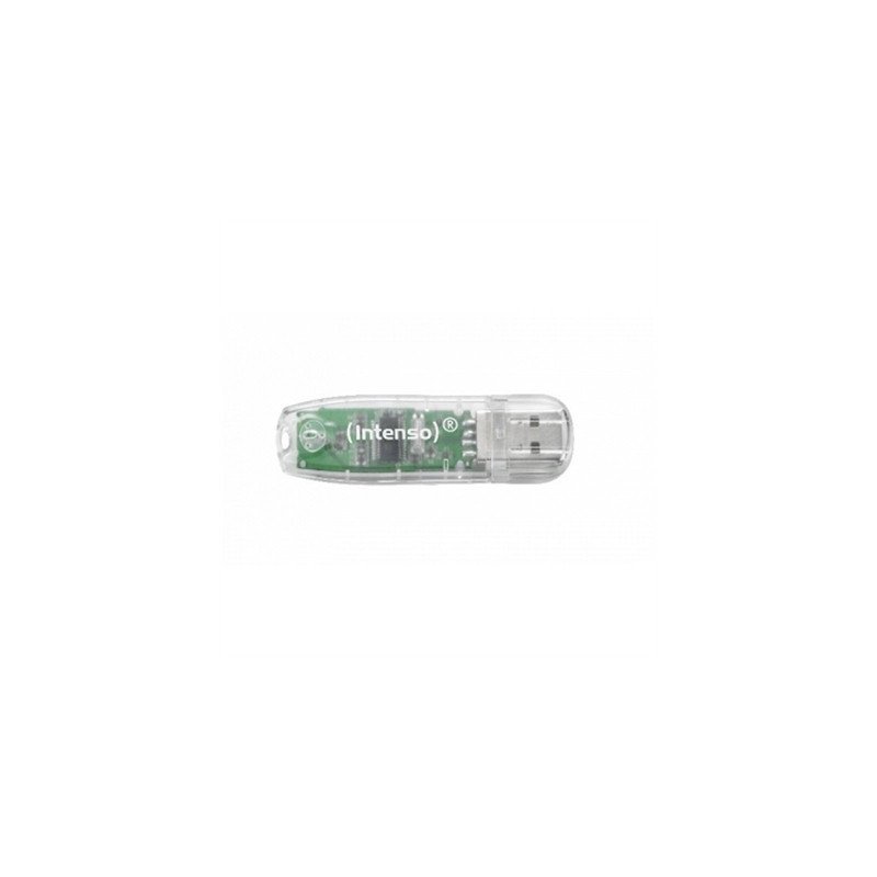 Memoria usb 2.0 intenso rainbow 32gb transparente