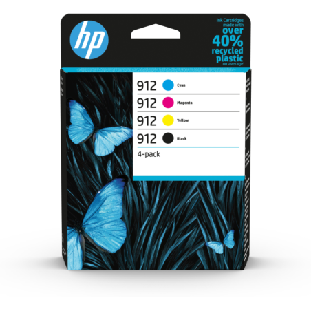 Cartucho tinta hp 912 pack ahorro negro cian magenta amarillo
