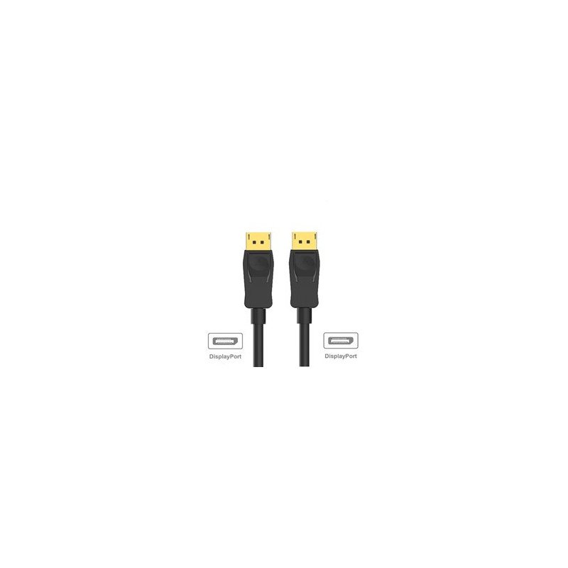 Cable ewent displayport 1.2 - 4k - 60hz - a - a awg28 - 2m