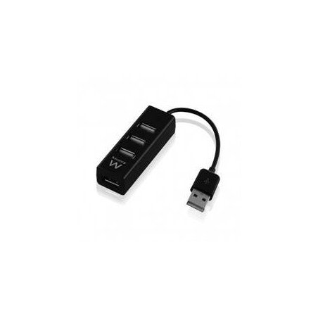 Hub usb ewent 4 puertos - usb 2.0 - negro
