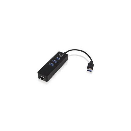 Hub usb ewent 3 puertos + 1 puerto gigabit lan - usb 3.1 gen 1