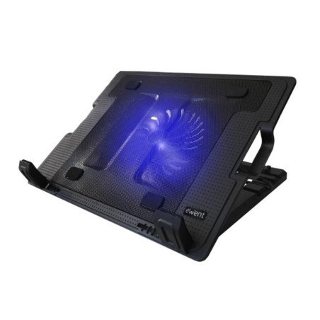 Soporte - base refrigeracion para ordenador portatil ewent ew1258 - 1 ventilador - 2 usb - hasta 17 pulgadas