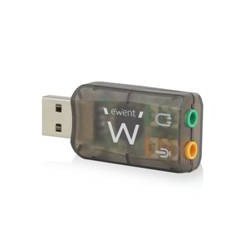 Adaptador de audio ewent sonido virtual 3d 5.1 - usb 2.0