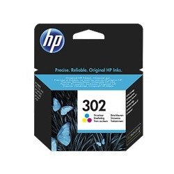 Cartucho tinta hp f6u65ae tricolor 302 officejet 3830
