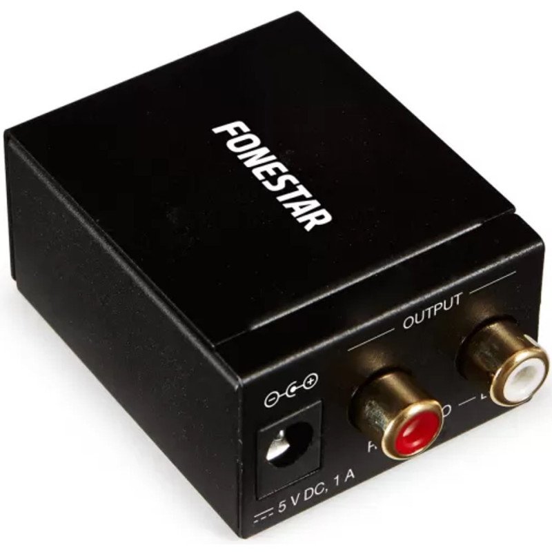 Convertidor de audio fonestar fo - 37da - audio digital en analogico - entrada optica spdif - coaxial spdif - salida audio ester