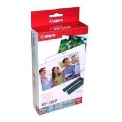 Papel foto canon selphy kp - 36ip 10x15 + tinta 36 hojas series cp
