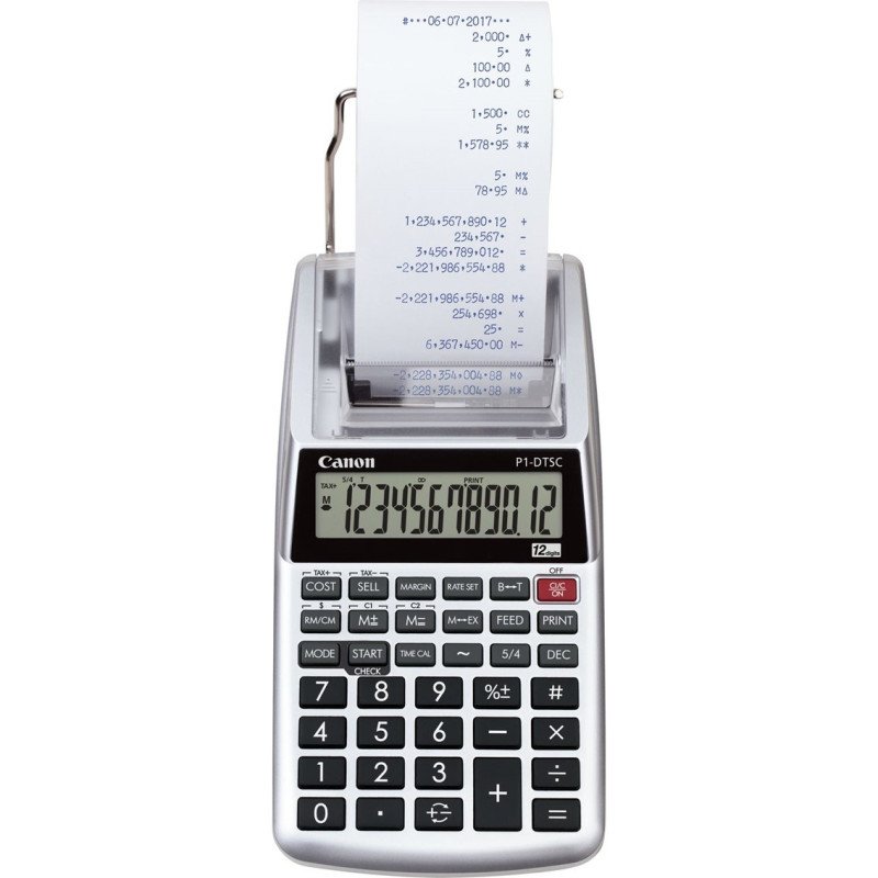 Calculadora canon impresion portatil p1 - dtsc ii hwb 12 digitos