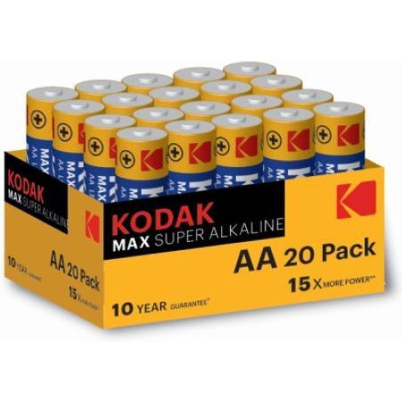 Blister pilas kodak alcalina max aa lr6 blister 20 pilas
