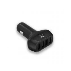 Cargador de coche ewent ew1354 4 puertos usb 9.6a
