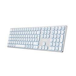 Teclado inalambrico retroiluminado coolbox moonlight key b431 plata blanco
