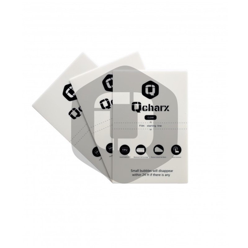 Laminas de proteccion frontales qcharx hidrogel hd qx1 lite 50 unidades
