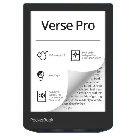 Libro electronico ebook pocketbook verse pro ereader 6 pulgadas 16 gb azul - azure