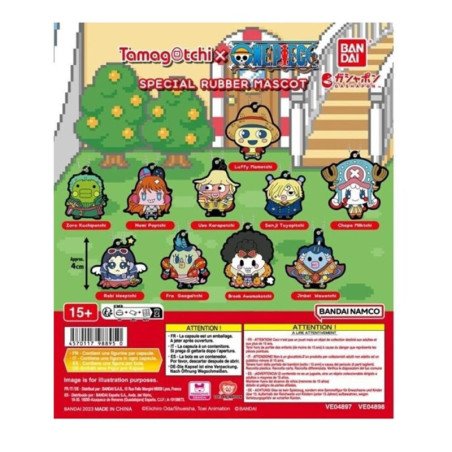 Set gashapon lote 40 articulos one piece x tamagotchi special rubber mascot