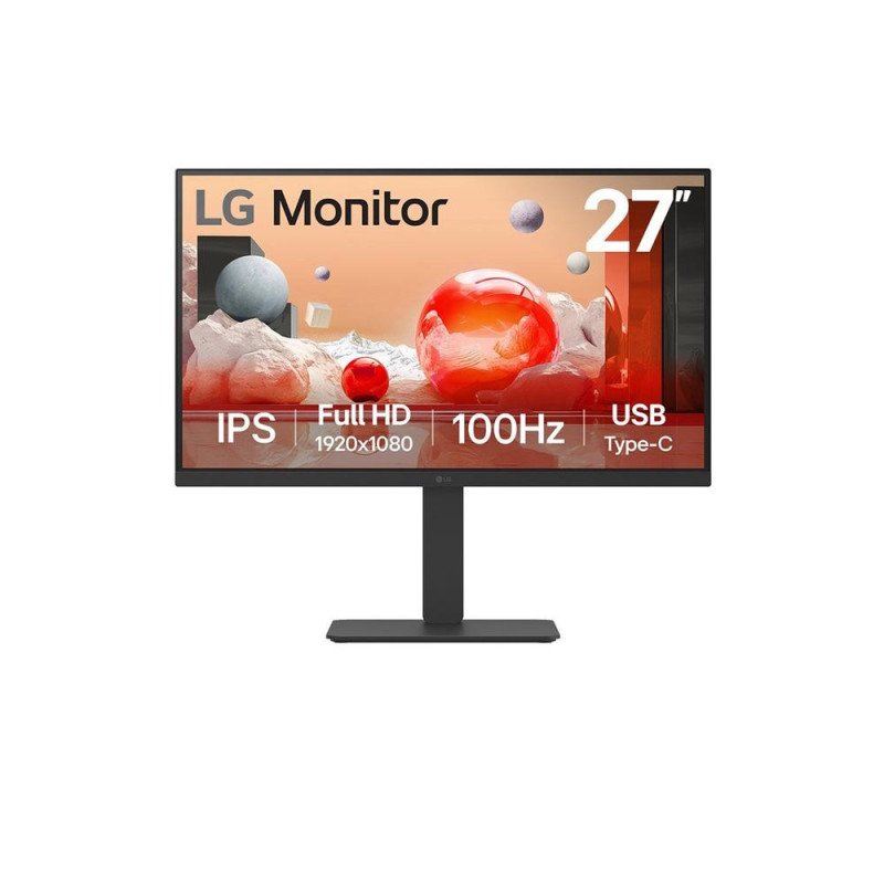 Monitor led lg ips 27ba750 27 pulgadas fhd 5ms hdmi displayport usb - c rj45 reg.altura
