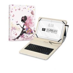 Funda + teclado subblim para tablet 11 pulgadas hadas