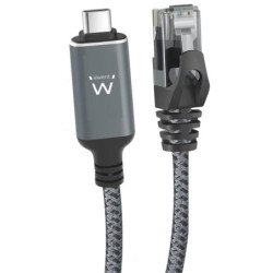Cable red ewent latiguillo rj45 a usb tipo c ftp cat6 2m