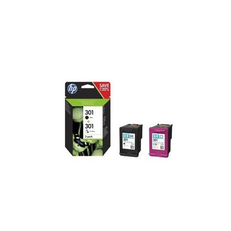 Multipack hp n9j72ae no301 negro y tricolor