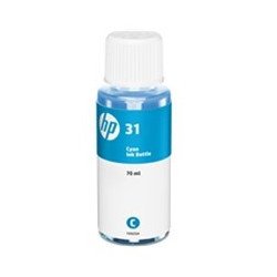 Botella tinta hp 31 cian 70ml 8000 paginas