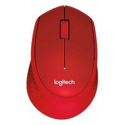 Mouse raton logitech m330 optico wireless inalambrico silent plus rojo